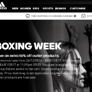 Adidas额外50%OFF