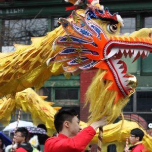 蒙特利尔唐人街举行灯会