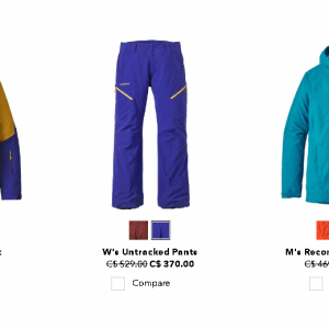 高级户外品牌Patagonia清仓特卖5折起