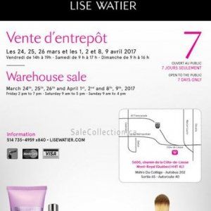 Lise Watier仓库特卖