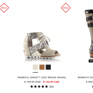 Sorel 雪地靴、羽绒服低至五折！