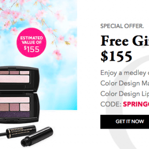 Lancome兰蔻购满65元送价值155元六件套