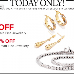 The Bay各种首饰三折起