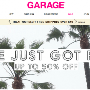 Garage春装5折起