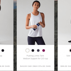 lululemon上百款衣裤打折 免运费