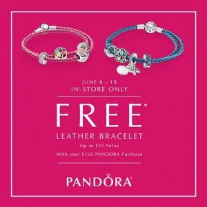 Pandora潘多拉送55元皮质手链