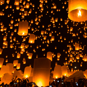 美翻了！魁北克孔明灯节