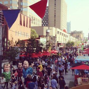 蒙特利尔市中心大型街边美食节