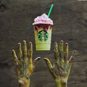 星巴克的万圣节版“僵尸星冰乐”已出 限量供应