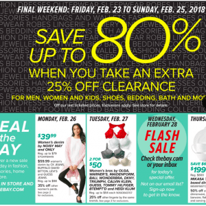 The Bay本周特价 周末折扣低至2折