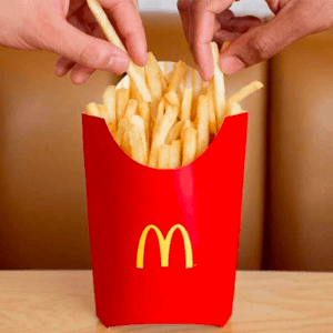 今天又能免费吃麦当劳薯条了！