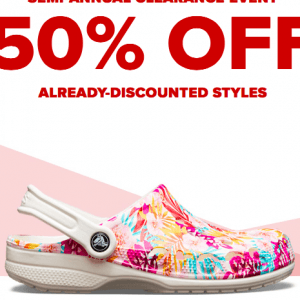 Crocs年中特卖 五折起