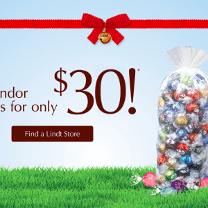 LINDOR巧克力复活节大优惠 一百块只要30元