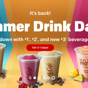 麦当劳夏日一元咖啡活动已开始