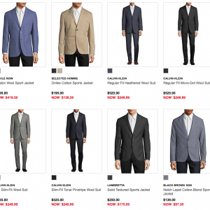 The Bay男款西装全场五折