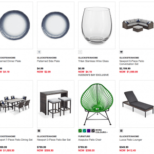 The Bay露台家具饰品低至六折