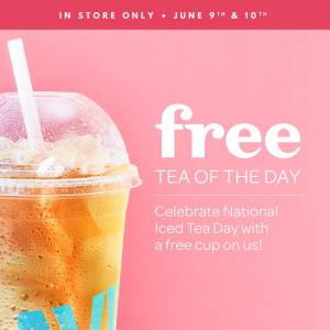本周末DAVIDsTEA免费饮品