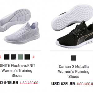 PUMA运动鞋特卖 低至两折