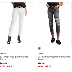 LEVI'S牛仔衣裤季末清仓 低至3折