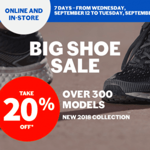 Sports Experts新款运动鞋全场8折