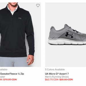 Under Armour 运动衣鞋低至7折