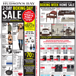 The Bay Boxing Day特价马上开始