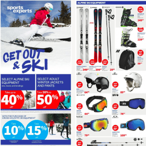 SPORTS EXPERTS滑雪周特价 低至5折