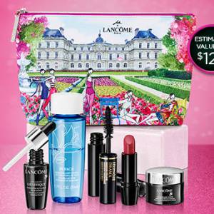 Lancome买满65元就送六件套 价值126元