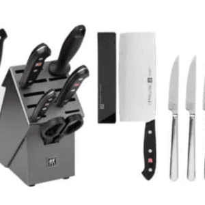 双立人7件套刀具低至199元 还送菜刀和四件牛排刀