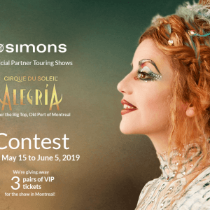 Simons正在赠送三套太阳马戏团VIP门票