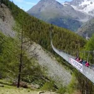 瑞士世界上最长的人行吊桥 可以近距离观看马特洪峰（视频） ...