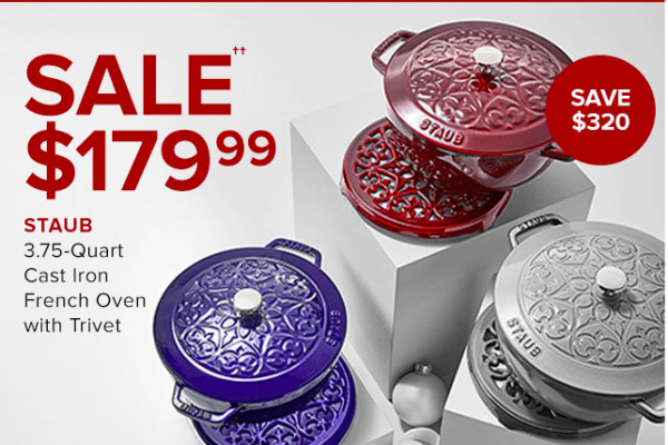 Staub法式铸铁锅只要179元 原价499 仅一天
