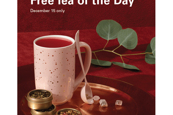 本周末你可以在DAVIDsTEA免费喝茶