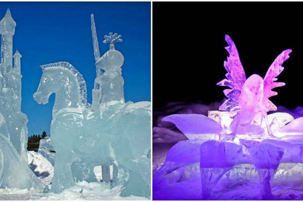 蒙特利尔旁的冰雕节