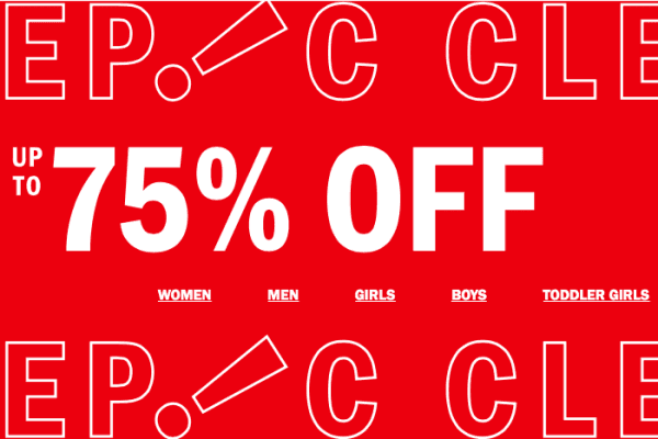 Old Navy今日特价闪卖 低至2.5折 仅一天