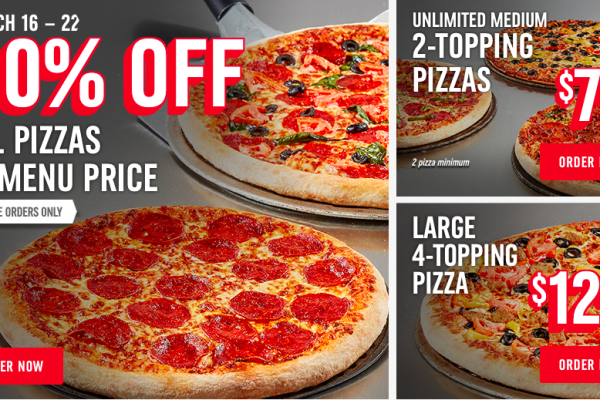 Domino's披萨全场半价