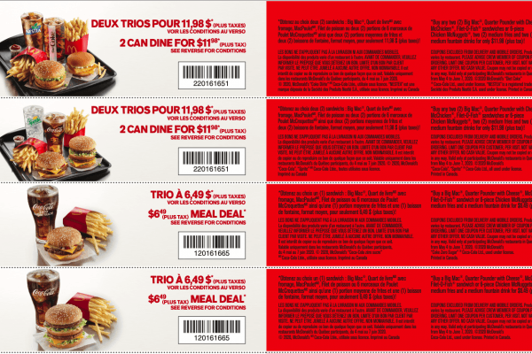 麦当劳最新优惠卷