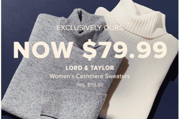 The Bay今日特价 79元收羊绒毛衣