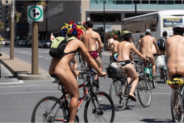蒙特利尔本周六将举办裸体自行车活动