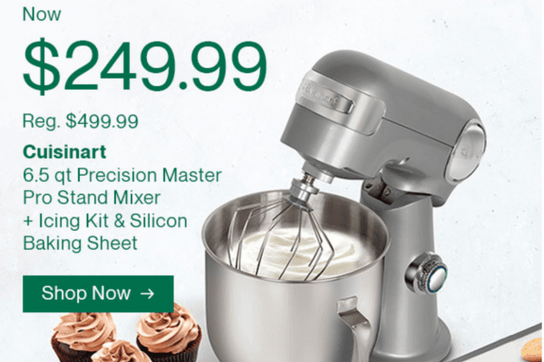 The Bay今日特价 Cuisinart搅拌机直降250元