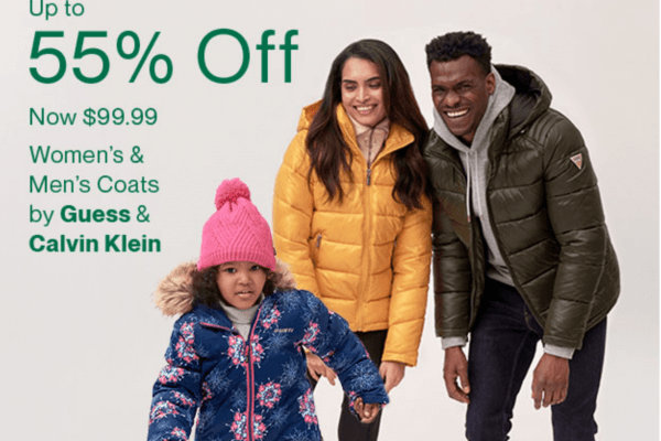 The Bay今日特价 冬季外套低至99元