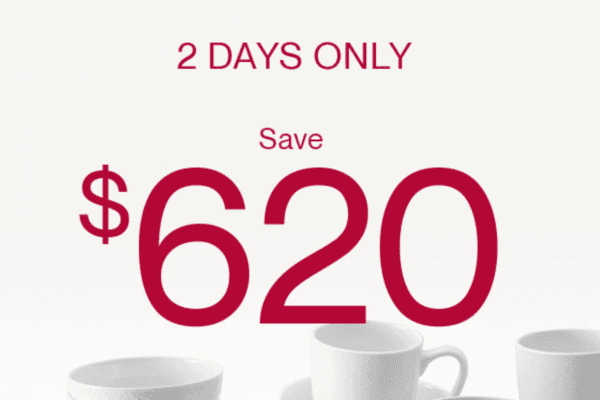 The Bay两日特价 Mikasa餐具直降620元