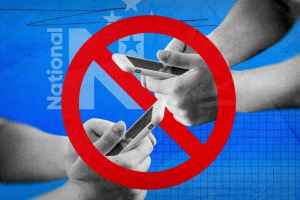 美国佛罗里达州的中学看不见一部手机