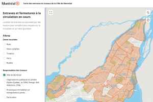 蒙特利尔市政府推出市内工地的交互式地图
