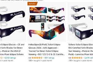 Amazon警告慎重选购日食眼镜