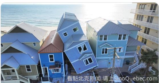华人百万投资房被大风吹歪 压到邻居小屋 被索赔…