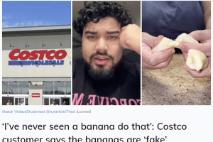 "像橡胶一样"！Costco顾客吐槽买到的香蕉是假的：很硬，掰不动！ ...