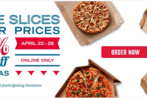 Domino's披萨五折