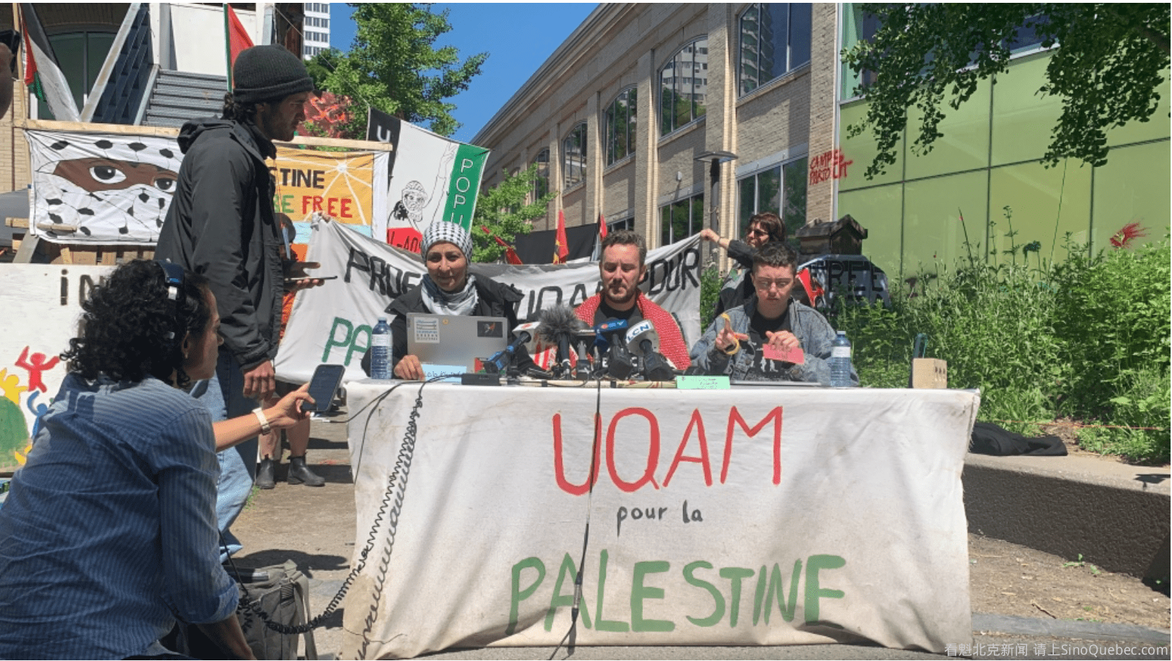 蒙特利尔UQAM大学抗议者同意拆除营地