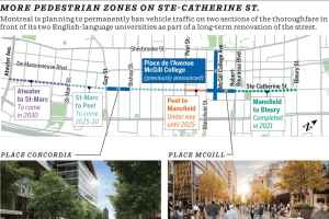 蒙特利尔商家反对Ste.Catherine步行街改造